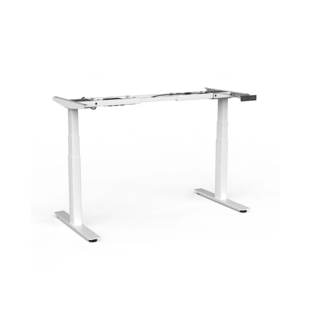 white electric desk frame