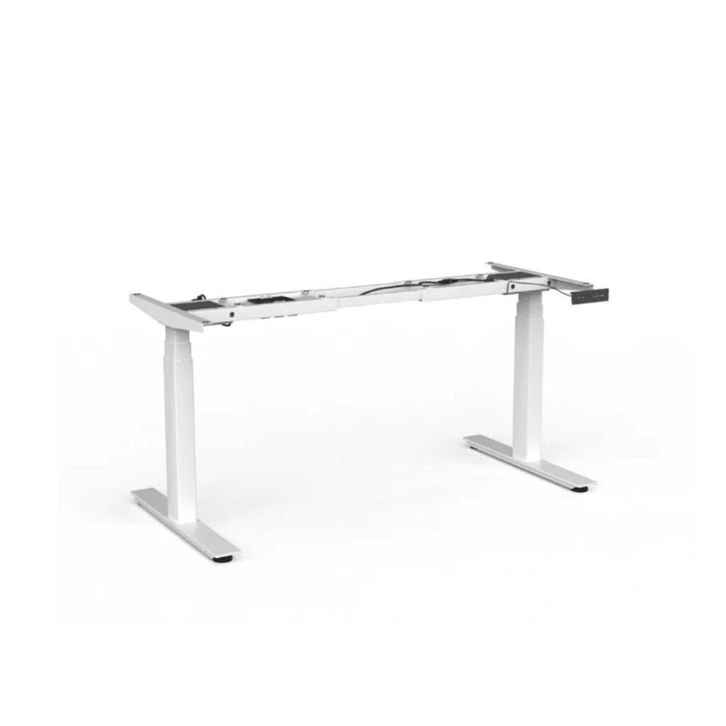 white electric desk frame