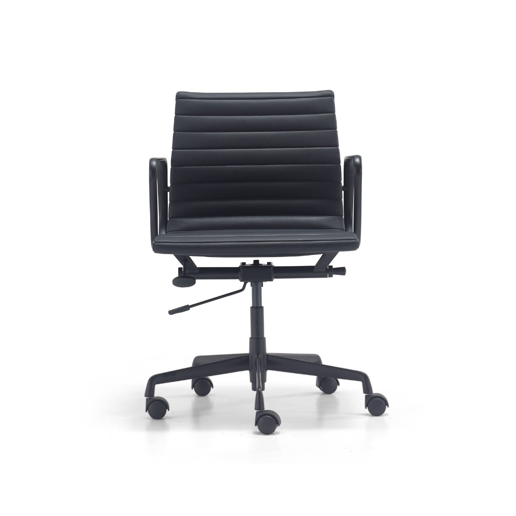 black leather executive office chair