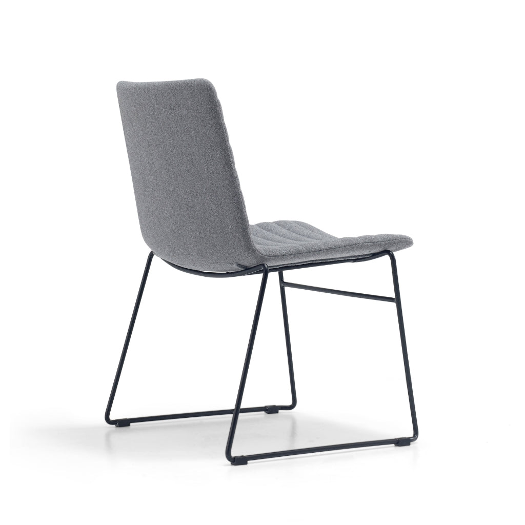 grey fabric sled based meeting chairgrey fabric sled based meeting chair