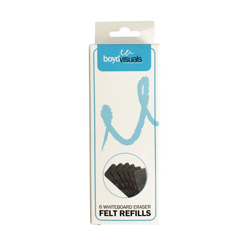 Whiteboard Eraser Refills Pack of 6