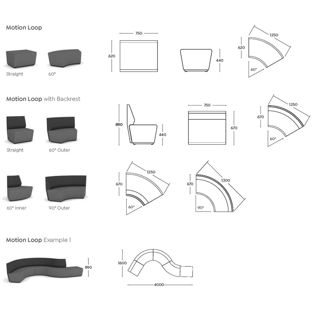 MotionOffice Loop Straight Seat